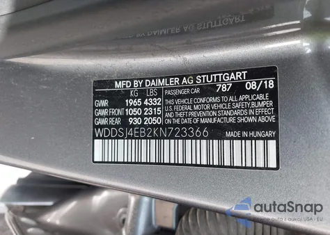 2019 Mercedes-Benz Cla 250 z USA, uszkodzony, nr VIN WDDSJ4EB2KN723366